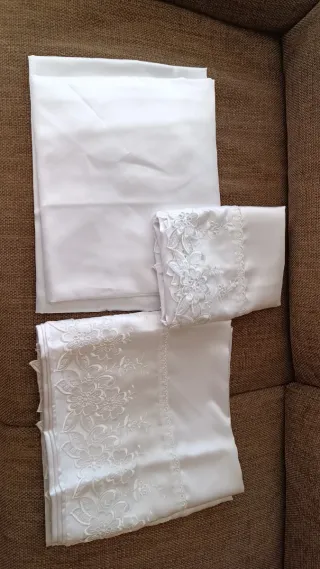 Juego Sábanas Blanco 135cm Nuevo