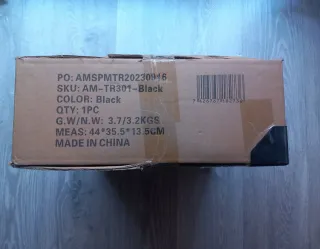 Carrello ausiliario a 3 livelli con ruote, nuovo, nero