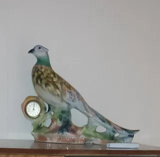 Sveglia da tavolo in ceramica a forma di uccello