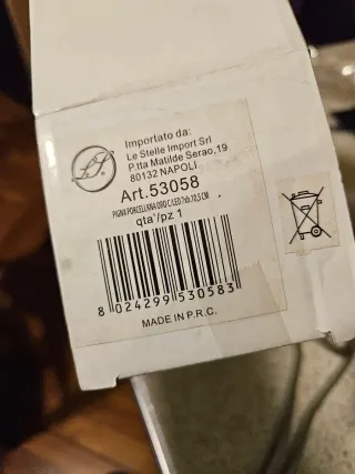 Soprammobile pigna dorata con luce