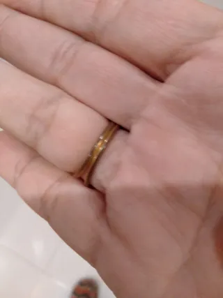 Anillo Cuarzo Rosa Ajustable Dorado