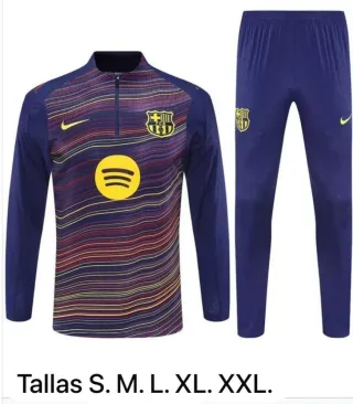Conjunto Nike FC Barcelona Beige y Azul