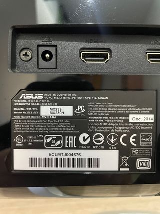 Monitor ASUS MX239H 23 Plata/Negro