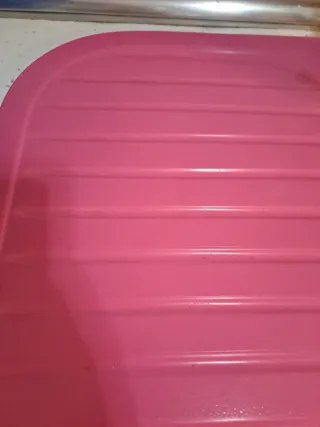 Fregadero rosa cocina