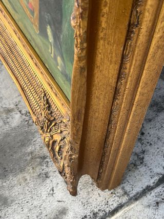 Antico dipinto olio su tela