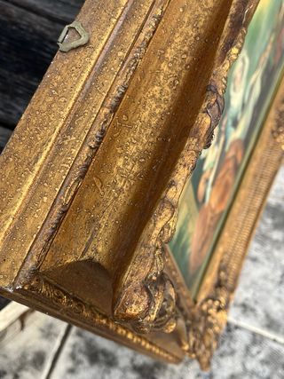 Antico dipinto olio su tela