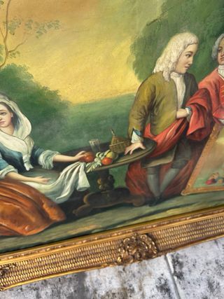 Antico dipinto olio su tela