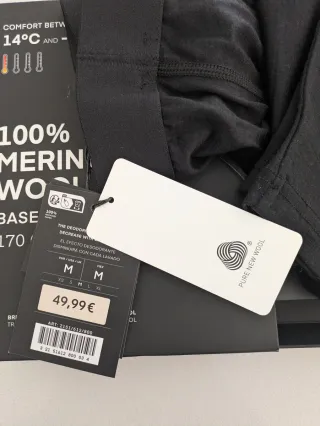 Leggings Oysho, 100% Lana Merino, Talla M