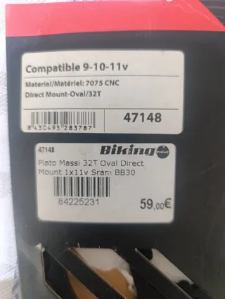 Plato MTB SRAM Eagle Negro