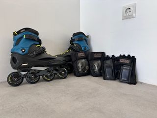 Patines en línea y protecciones