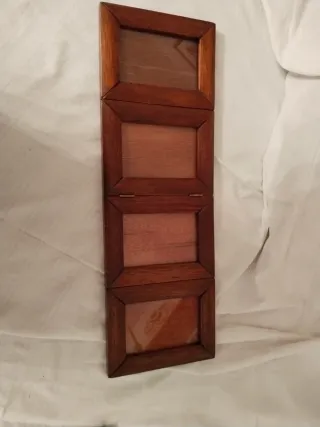 Marco de madera para 4 fotos 9x13