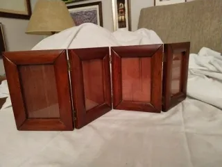 Marco de madera para 4 fotos 9x13