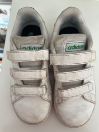 Zapatillas Adidas Blancas Velcro Niños