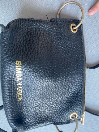 Bolso Bimba y Lola Negro Piel Texturizada