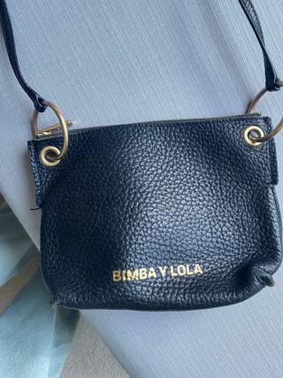 Bolso Bimba y Lola Negro Piel Texturizada