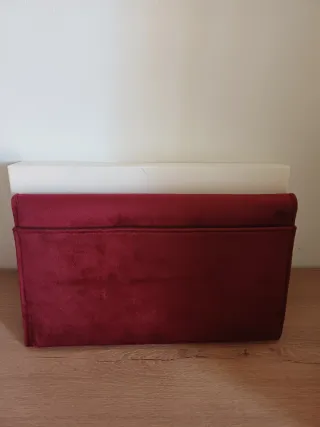 Bolso Clutch Terciopelo Rojo Swarovski