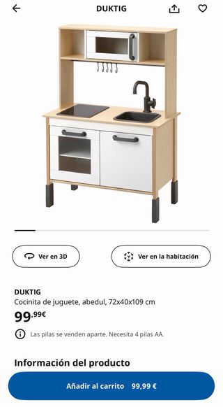 Piccola cucina per bambini con luce