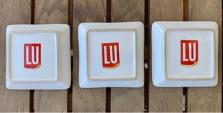 Lote 3 platos porcelana decorados