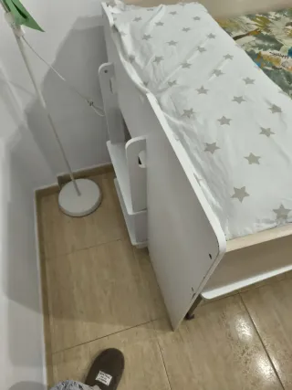 Cama alta + colchón 90x190