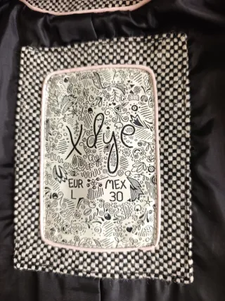 Abrigo Talla L doble abotonadura cinturón