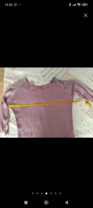 Blusa seda rosa oversize