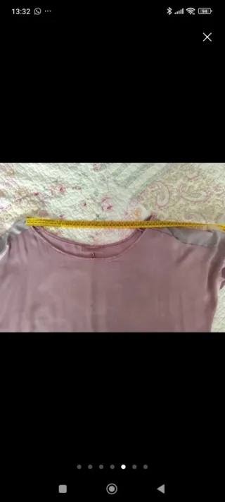 Blusa seda rosa oversize