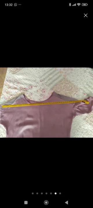 Blusa seda rosa oversize