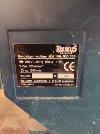 Sierra de cinta Hercules