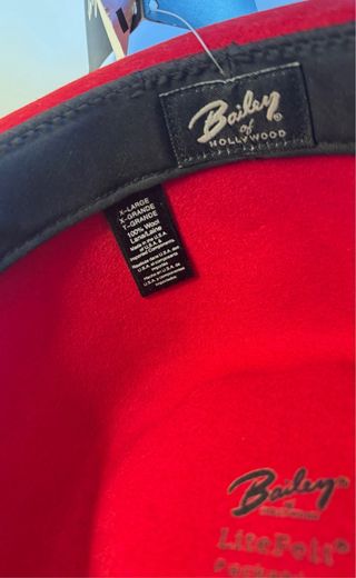 Sombrero Fedora Bailey LiteFelt Rojo