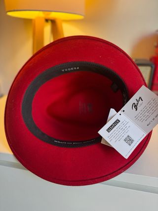 Sombrero Fedora Bailey LiteFelt Rojo