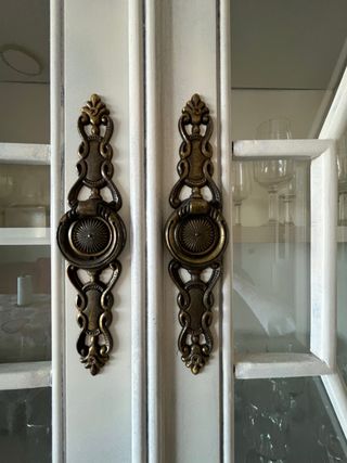 Mueble Salón Vintage Madera Blanco 245x190