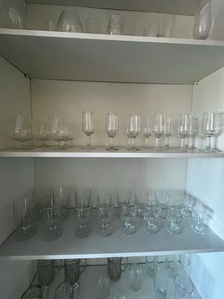 Mueble Salón Vintage Madera Blanco 245x190