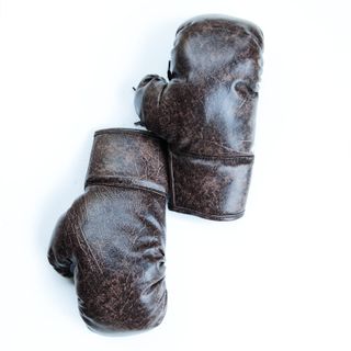 Guantes Boxeo Vintage Marrón (Atrezo Fotografía)