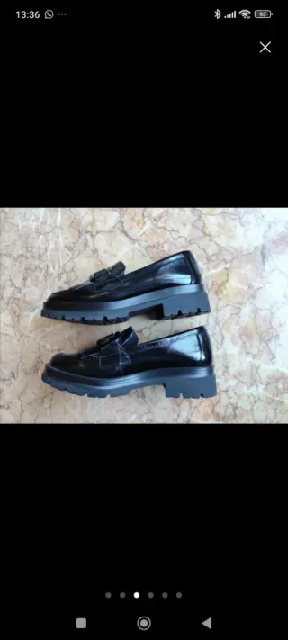 Mocasines negros charol Pitillos T 39