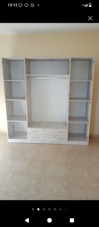 Armario madera nuevo oferta envío montaje blanco