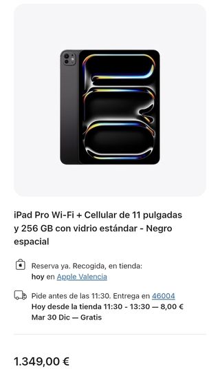 iPad Pro 11 M5 Cellular (comprado en Apple)