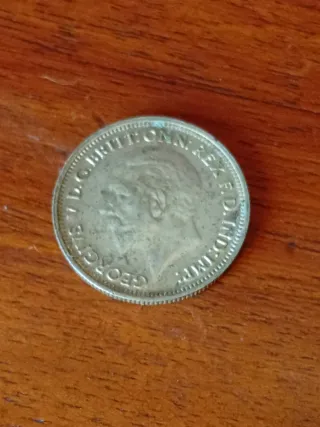 Moneda Antigua Británica George V 1936