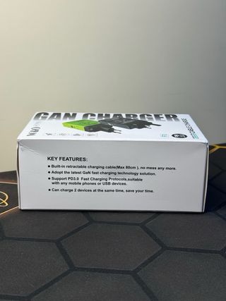 Caricatore GaN W&O USB-C/Lightning Cavi Retrattili