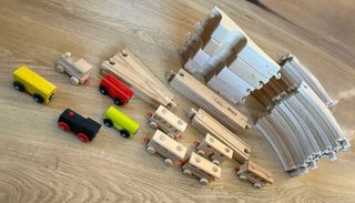 Set de trenes de madera