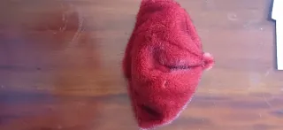 Boina de piel burdeos