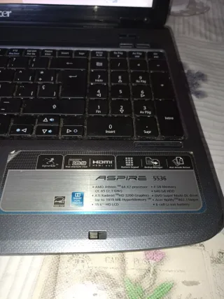 Portátil Acer Aspire 5536 Negro/Plateado