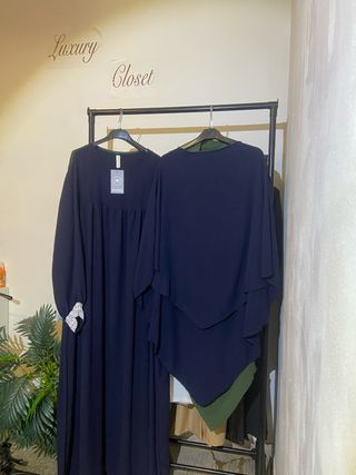 Khimar y Abaya Azul Talla Única