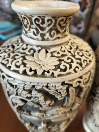 Coppia Vasi Cinesi Antichi Decorati