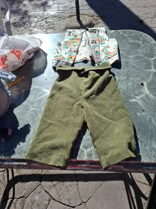 Traje de fallero niño verde y multicolor