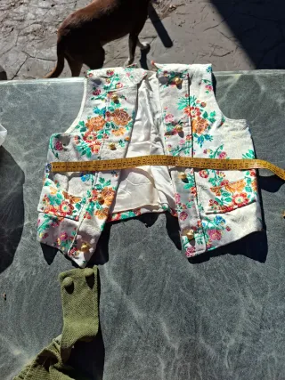 Traje de fallero niño verde y multicolor