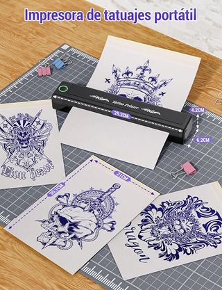 Impresora térmica para tatuajes Bluetooth portátil