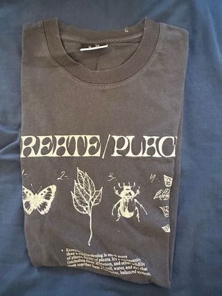 Camiseta Estampada Negra Talla M