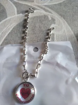 Pulsera acero amo enfermería corazón