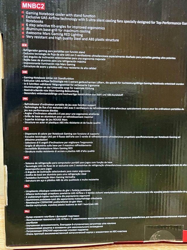 MARS GAMING MNBC2 NOTEBOOK COOLER REFRIGERADOR