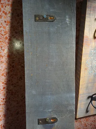 Perchero decorativo madera y metal